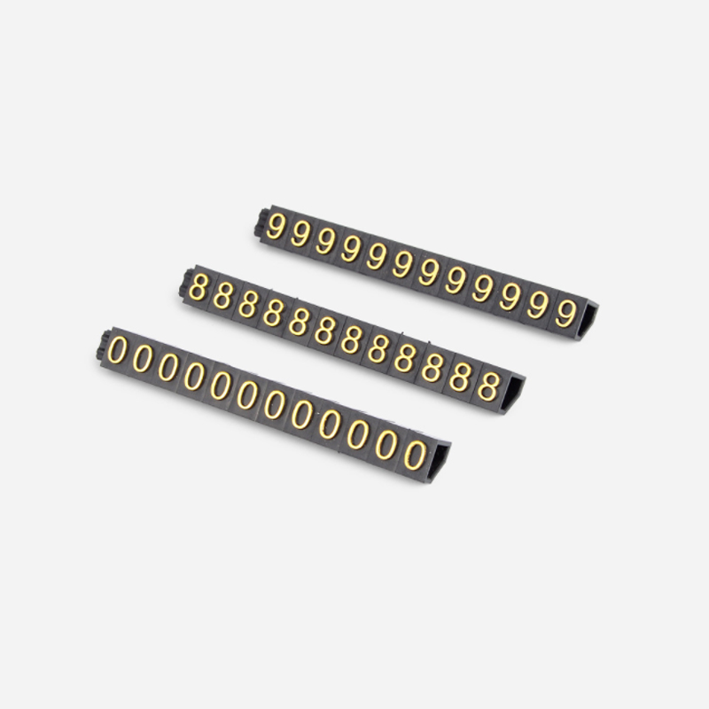 Snacks Food Labels - 5er-Set Preiswürfel: Verstellbare Buchstaben- und Zahlen-Snap-Module