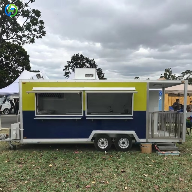 Food Truck With Snacks - Maßgefertigter Kaffee-Mini-Outdoor-Streetfood-Truck, Air-Stream-Food-Trailer, Pizza-Mobil mit Vollausstattung
