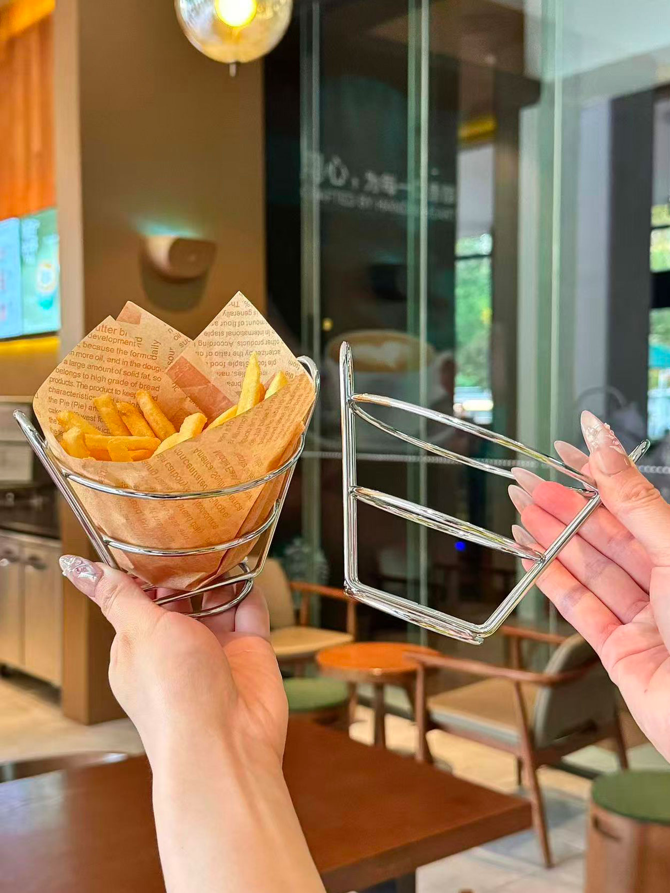 Food Snacks With Iron - Amerikanischer Eisenkorb für Snacks, Frittiertes und