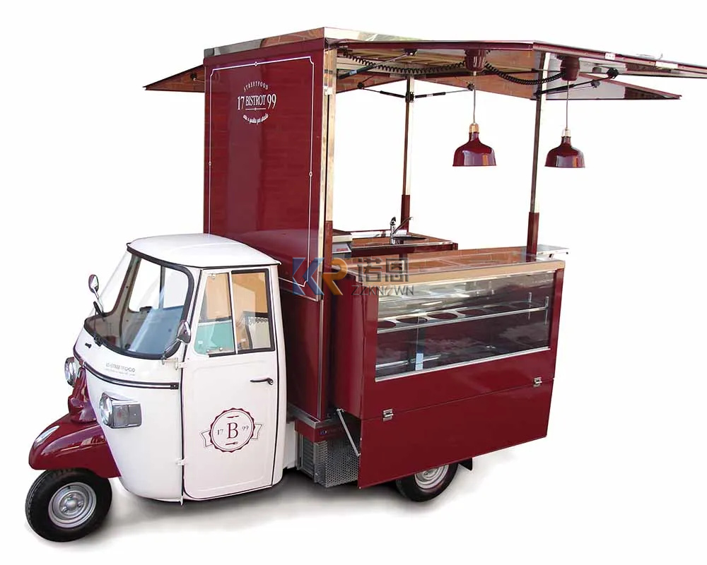 Food Truck With Snacks - Multifunktions-Kaffeewagen, Lebensmittelanhänger, mobiler Imbisswagen, Mini-Food-Truck für