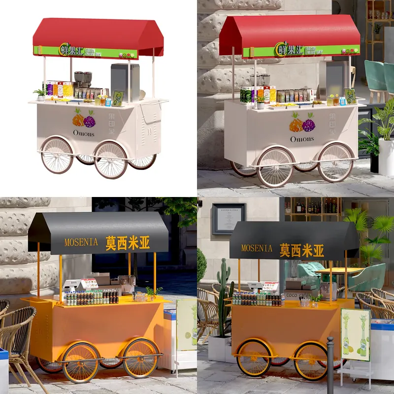 Food Snacks With Iron - Tragbarer Schmiedeeisen-Imbisswagen im europäischen Stil, mobiler