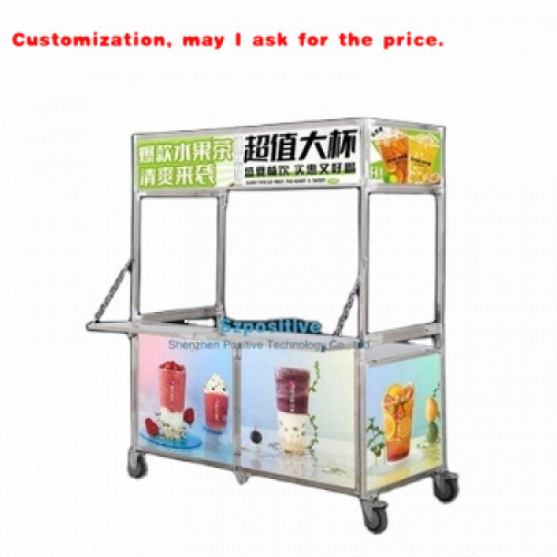 Food Truck With Snacks - custom.Edelstahl-Catering-Ausrüstung, mobile Lebensmittelwagen, Verkaufswagen, Wagen, Straßensnacks