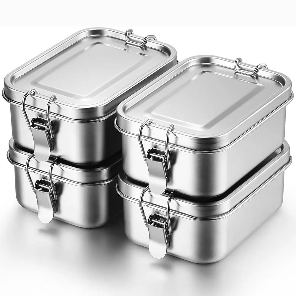 Food Snacks Wholesale - Edelstahl-Bento-Box, Metall-Lunchbox, Aufbewahrungsbehälter für Lebensmittel mit