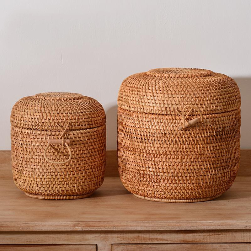 Handgewebte Rattan-Tee-Aufbewa – Food Snacks Wholesale Bewertung und Preis